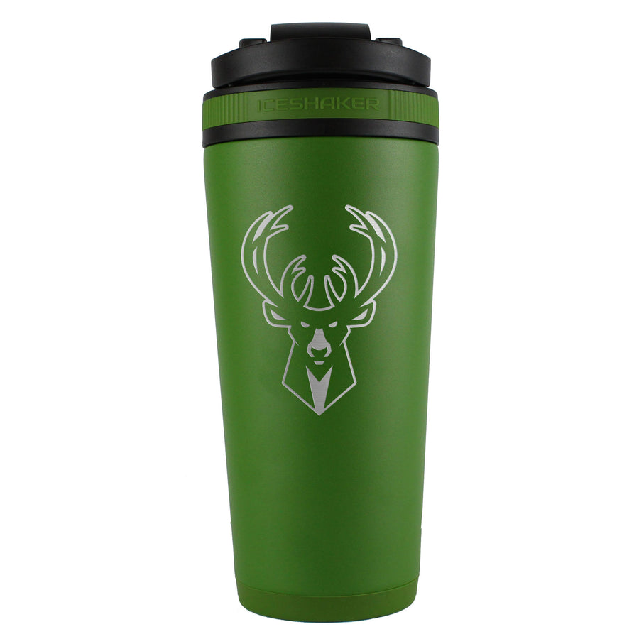 Milwaukee Bucks Ice Shaker Engraved Bottle