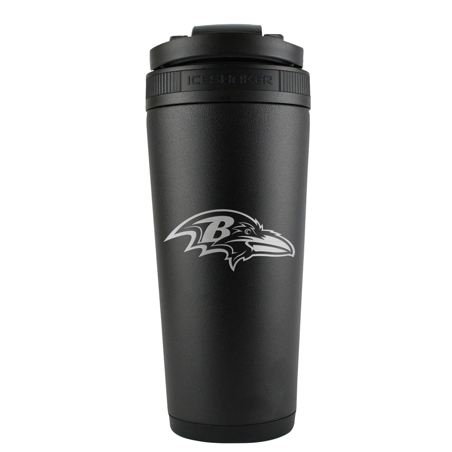 Baltimore Ravens Ice Shaker Engraved Bottle