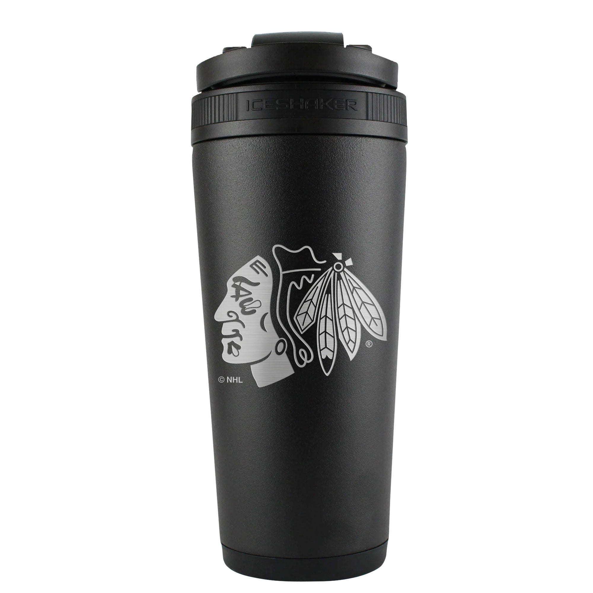 Chicago Blackhawks Ice Shaker Engraved Bottle