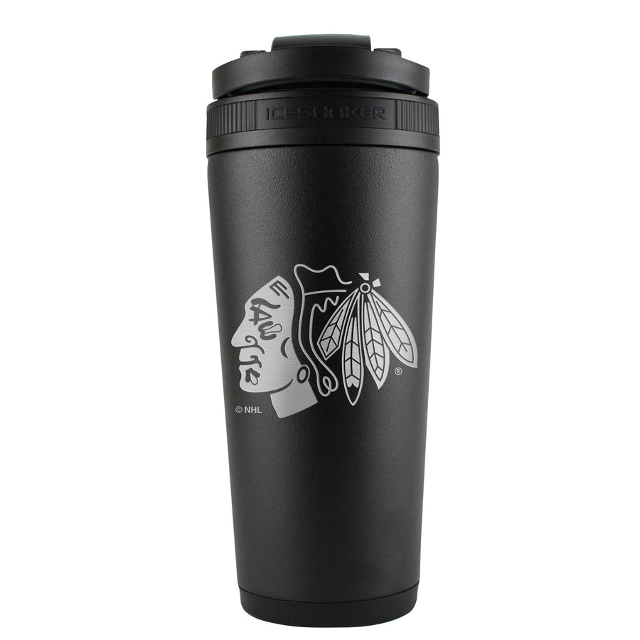 Chicago Blackhawks Ice Shaker Engraved Bottle