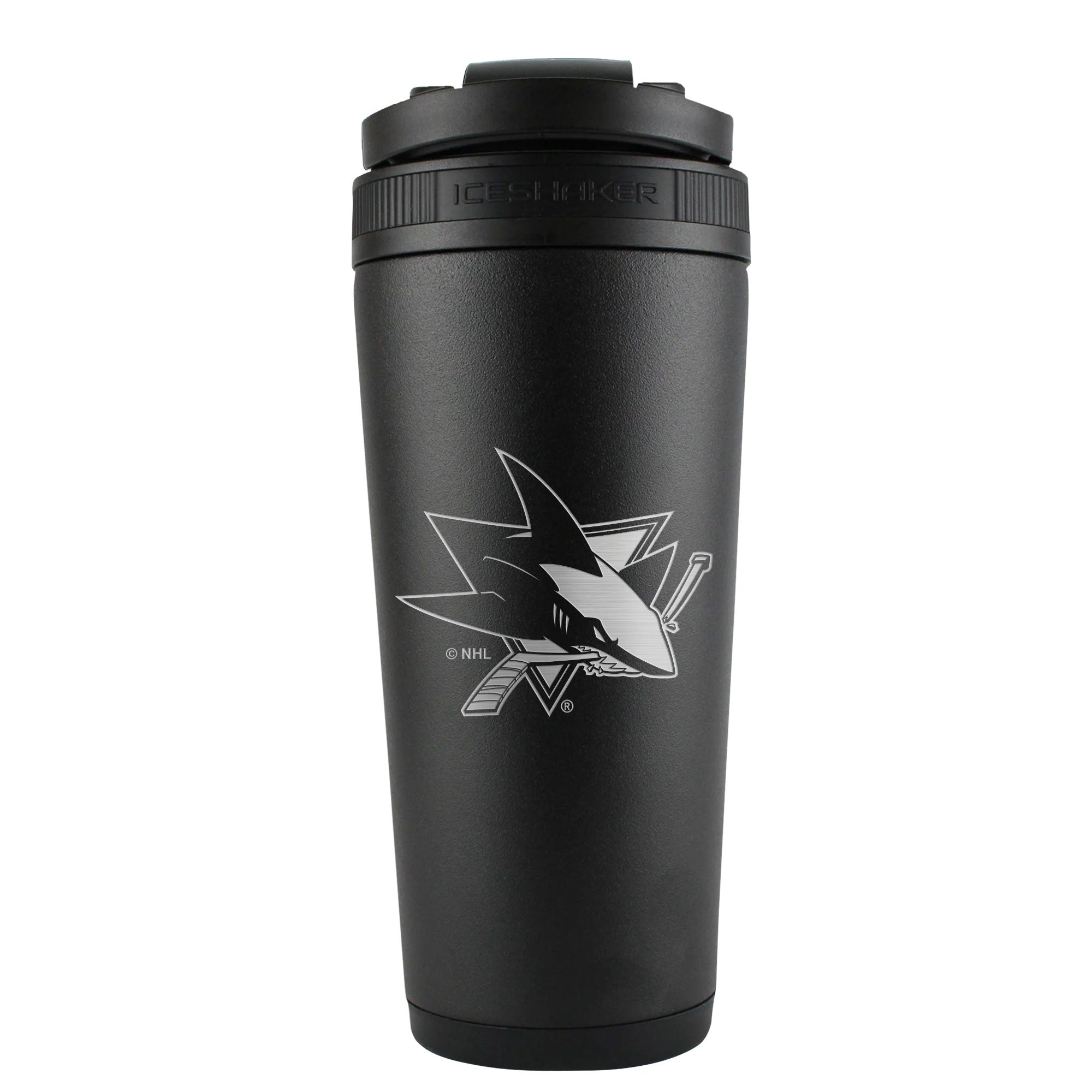 San Jose Sharks Ice Shaker Engraved Bottle