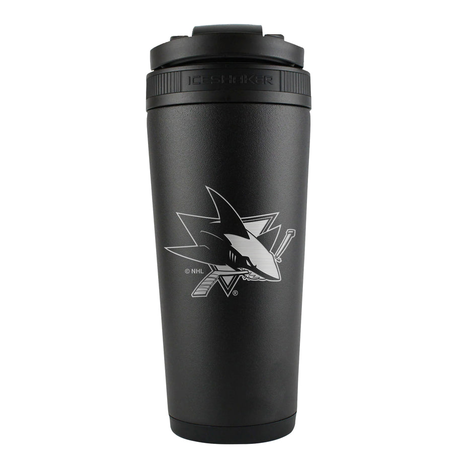 San Jose Sharks Ice Shaker Engraved Bottle