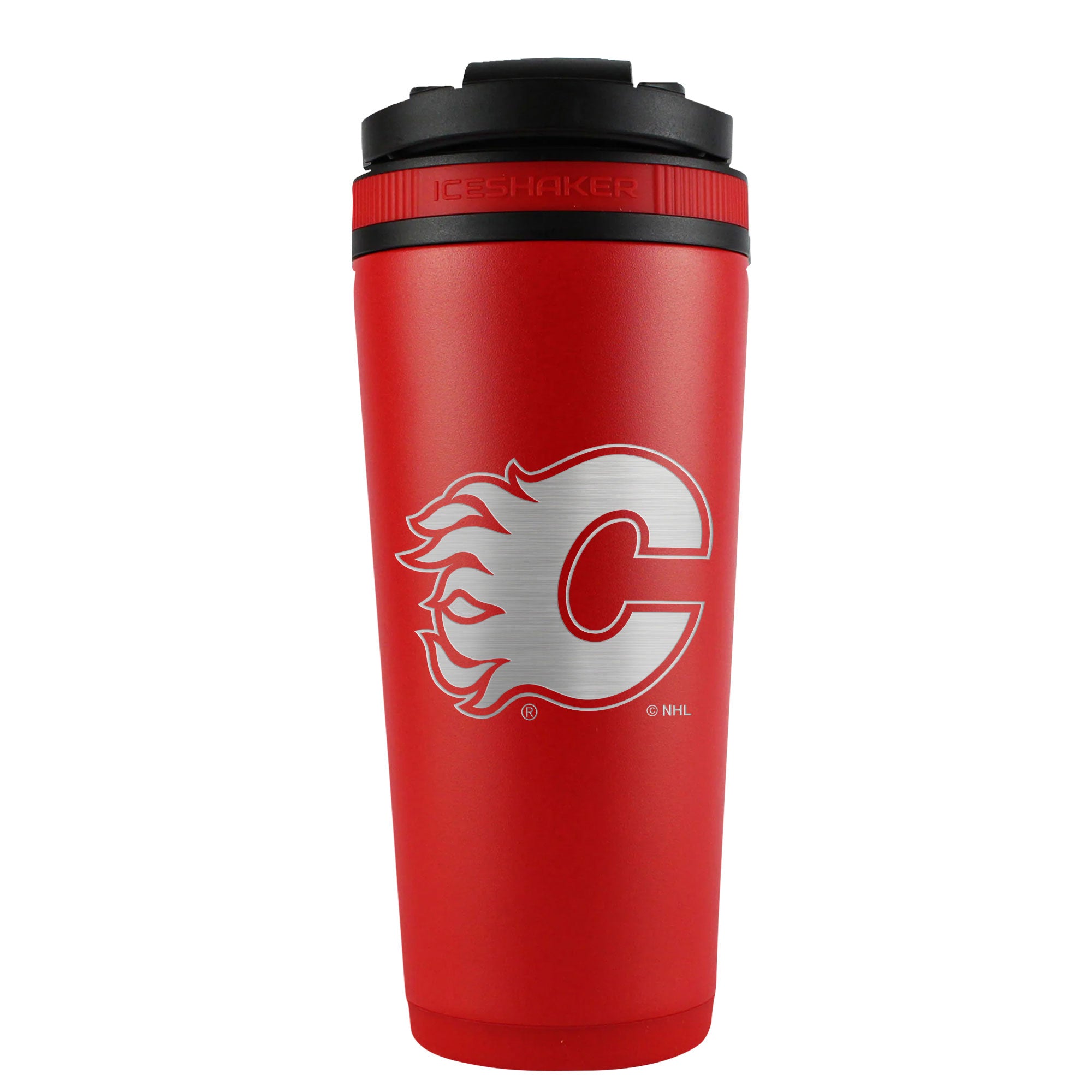 Calgary Flames Ice Shaker Engraved Bottle