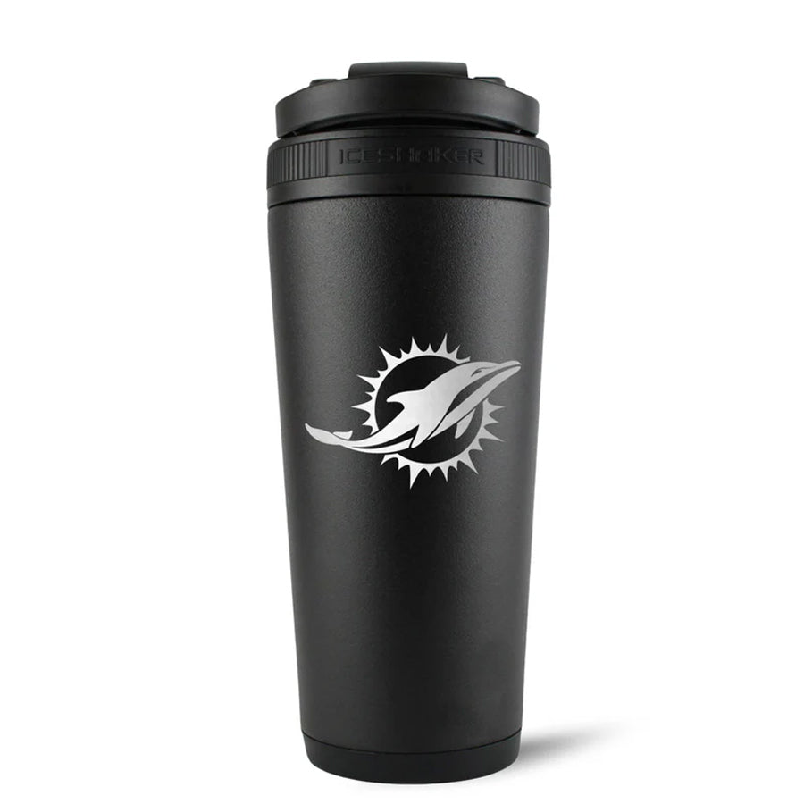 Miami Dolphins Ice Shaker Engraved Bottle