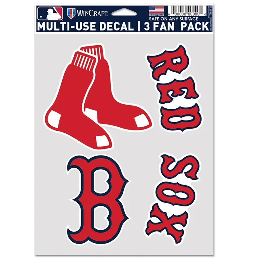 Boston Red Sox Multi Use Decal | 3 Fan-Pack