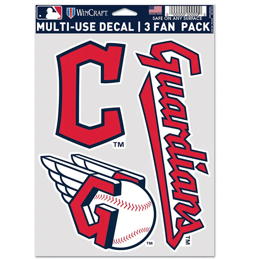 Cleveland Guardians Multi Use Decal | 3 Fan-Pack