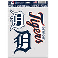 Detroit Tigers Multi Use Decal | 3 Fan-Pack