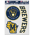 Milwaukee Brewers Multi Use Decal | 3 Fan-Pack