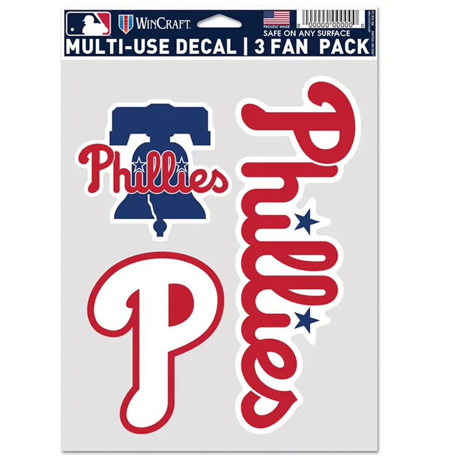 Philadelphia Phillies Multi Use Decal | 3 Fan-Pack
