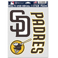 San Diego Padres Multi Use Decal | 3 Fan-Pack