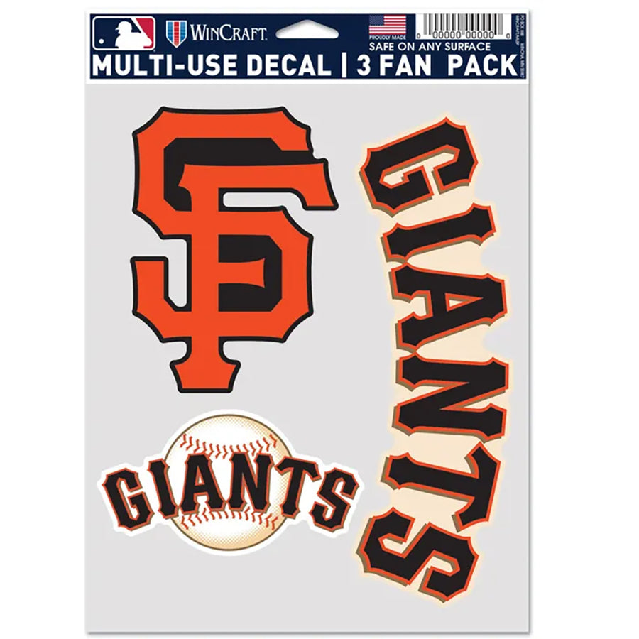 San Francisco Giants Multi Use Decal | 3 Fan-Pack