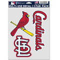 St Louis Cardinals Multi Use Decal | 3 Fan-Pack