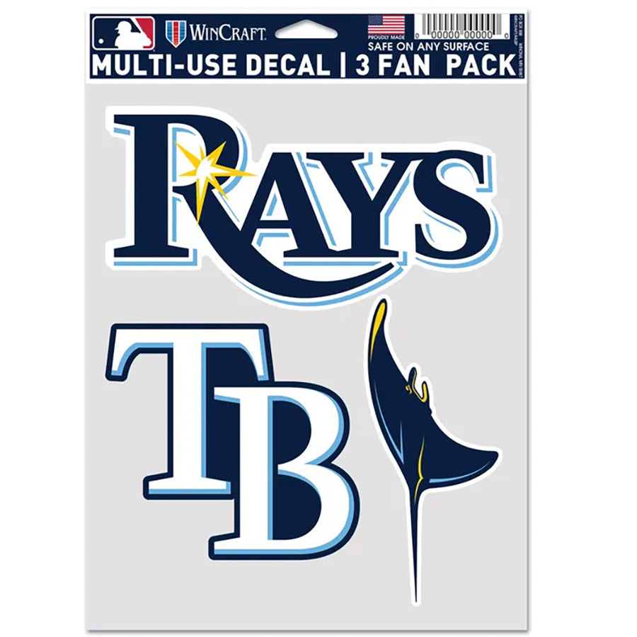 Tampa Bay Rays Multi Use Decal | 3 Fan-Pack