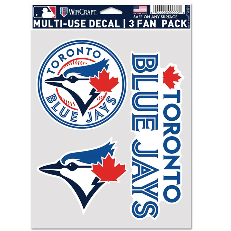 Toronto Blue Jays Multi Use Decal | 3 Fan-Pack