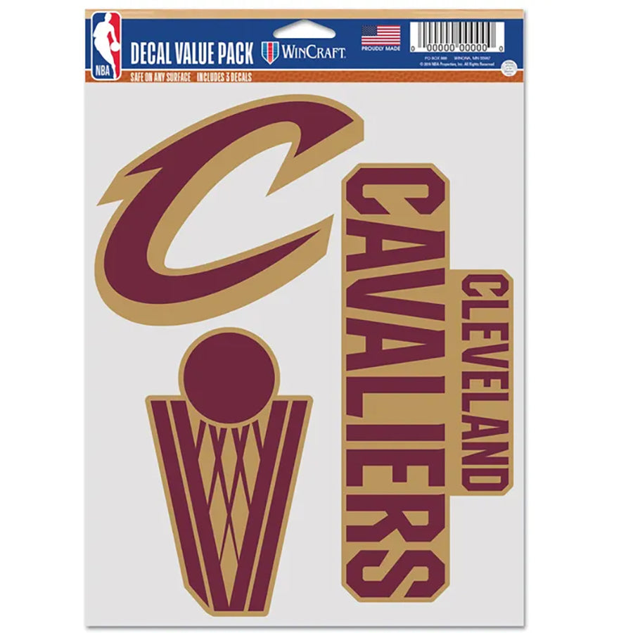 Cleveland Cavs Multi Use Decal | 3 Fan-Pack