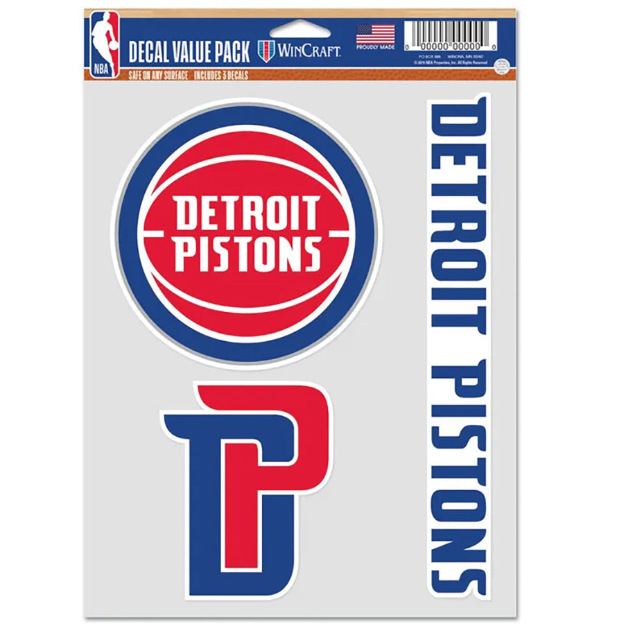 Detroit Piston Multi Use Decal | 3 Fan-Pack