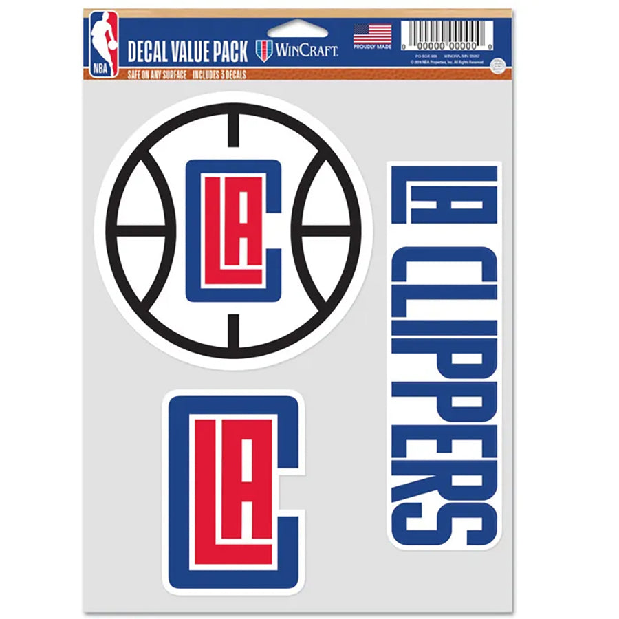 Los Angeles Clippers Multi Use Decal | 3 Fan-Pack