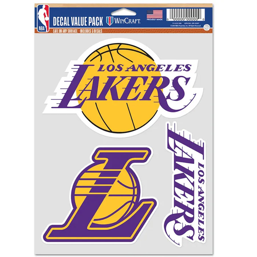 Los Angeles Lakers Multi Use Decal | 3 Fan-Pack