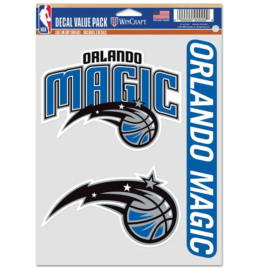 Orlando Magic Multi Use Decal | 3 Fan-Pack