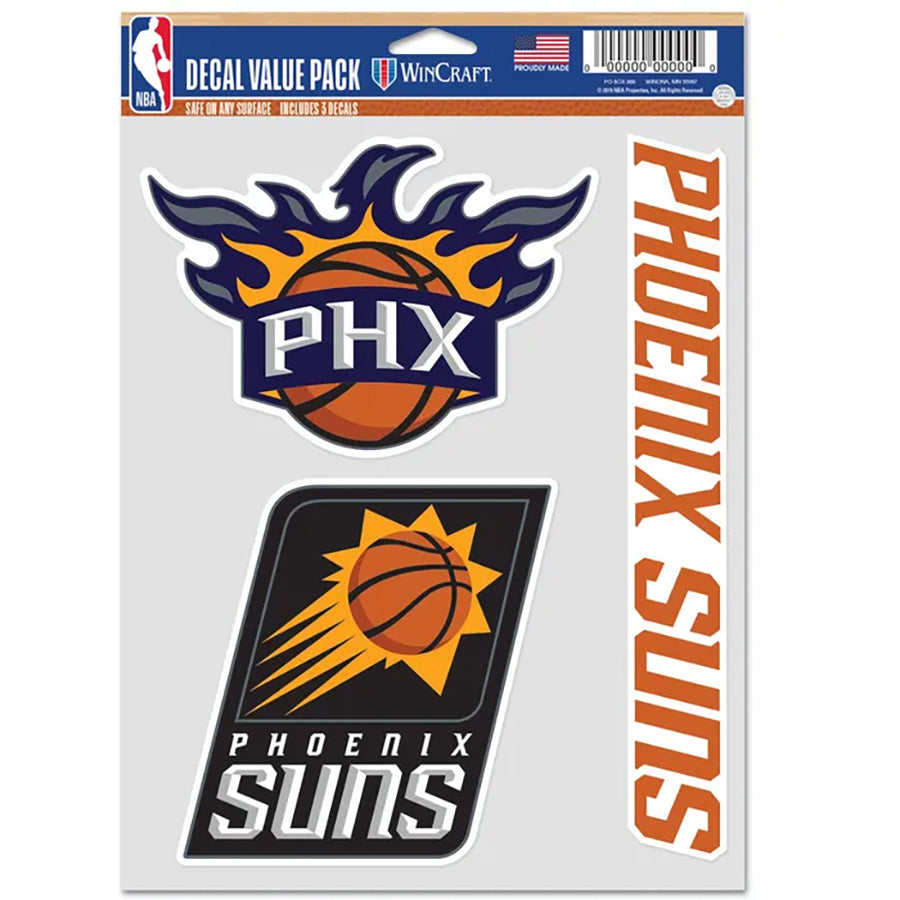 Phoenix Suns Decal Multi Use Decal | 3 Fan-Pack
