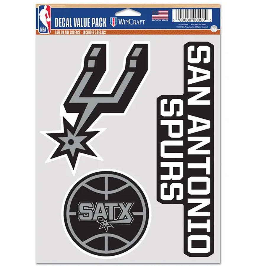San Antonio Spurs Multi Use Decal | 3 Fan-Pack