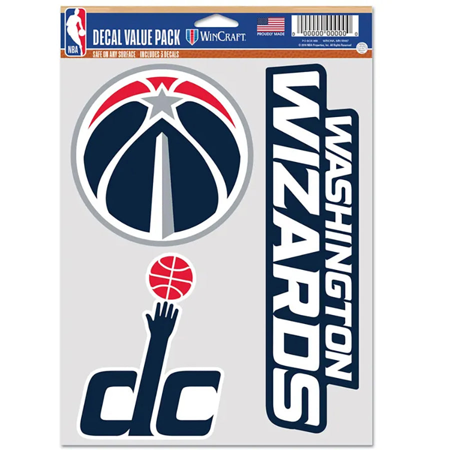 Washington Wizards Multi Use Decal | 3 Fan-Pack
