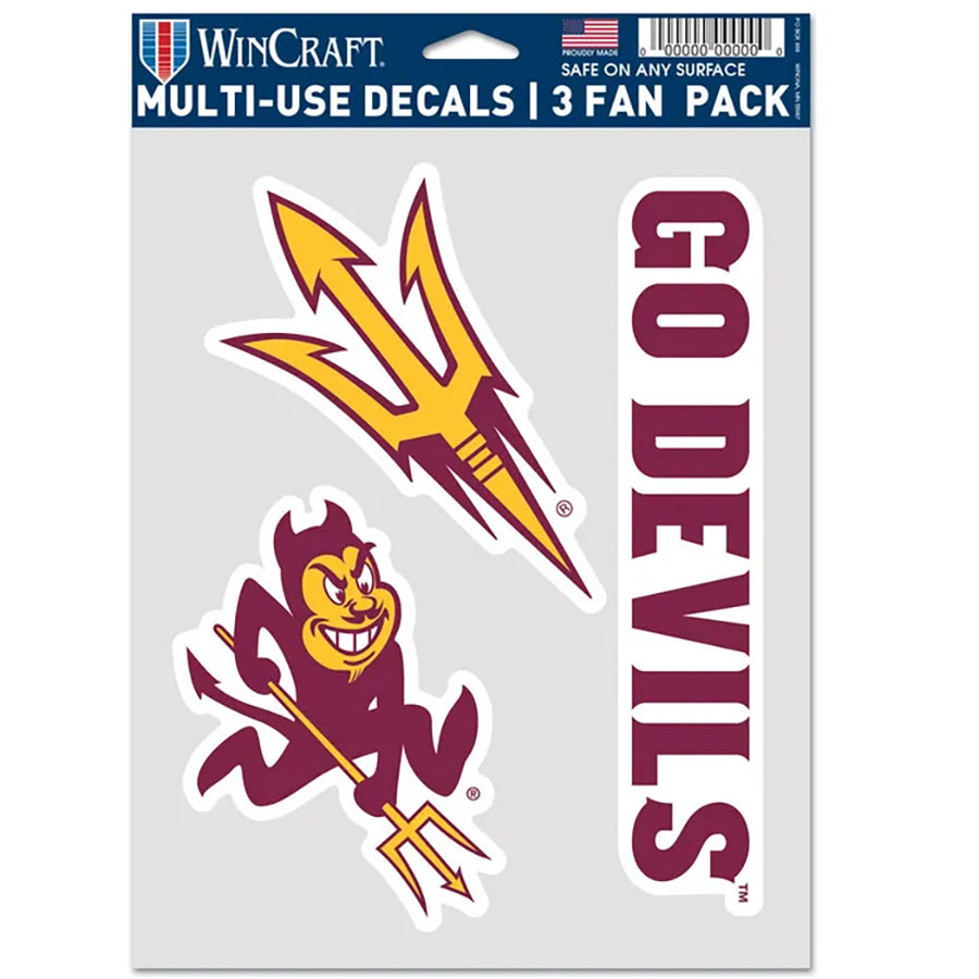 Arizona State Multi Use Decal | 3 Fan-Pack