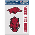 University of Arkansas Multi Use Decal | 3 Fan-Pack