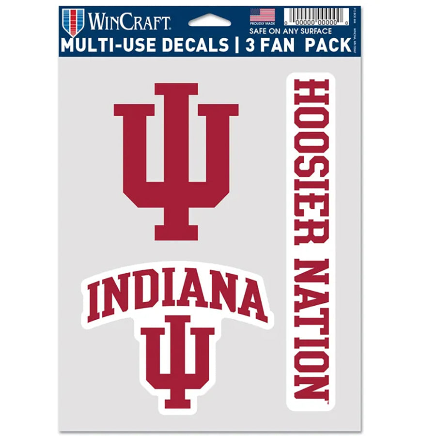 Indiana University Multi Use Decal | 3 Fan-Pack
