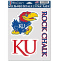 University of Kansas Multi Use Decal | 3 Fan-Pack