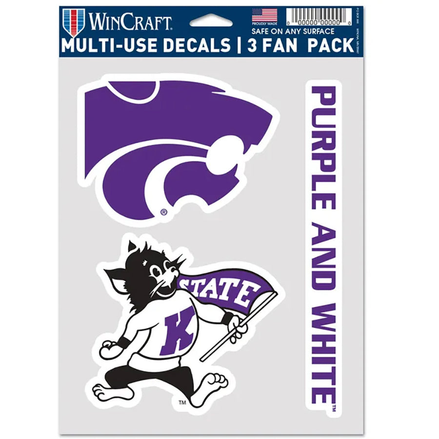 Kansas State University Multi Use Decal | 3 Fan-Pack