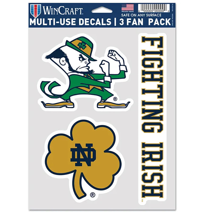 University of Notre Dame Multi Use Decal | 3 Fan-Pack