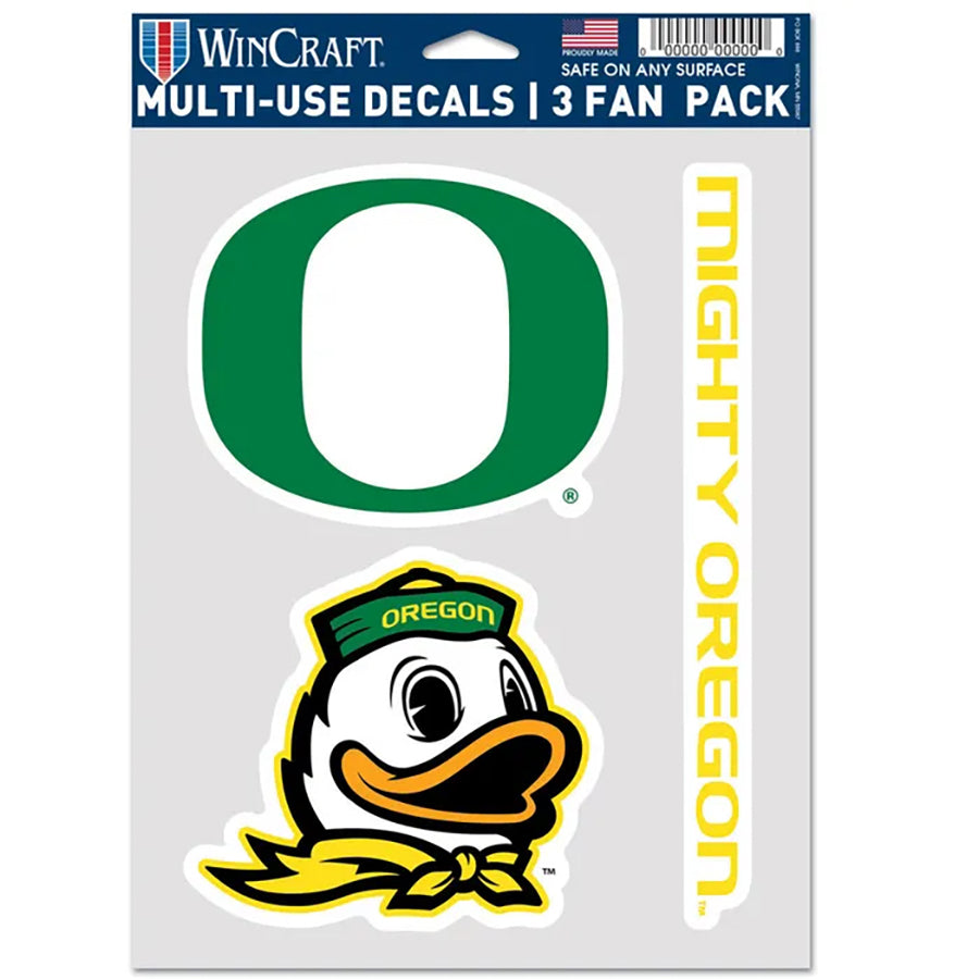 University of Oregon Multi Use Decal | 3 Fan-Pack