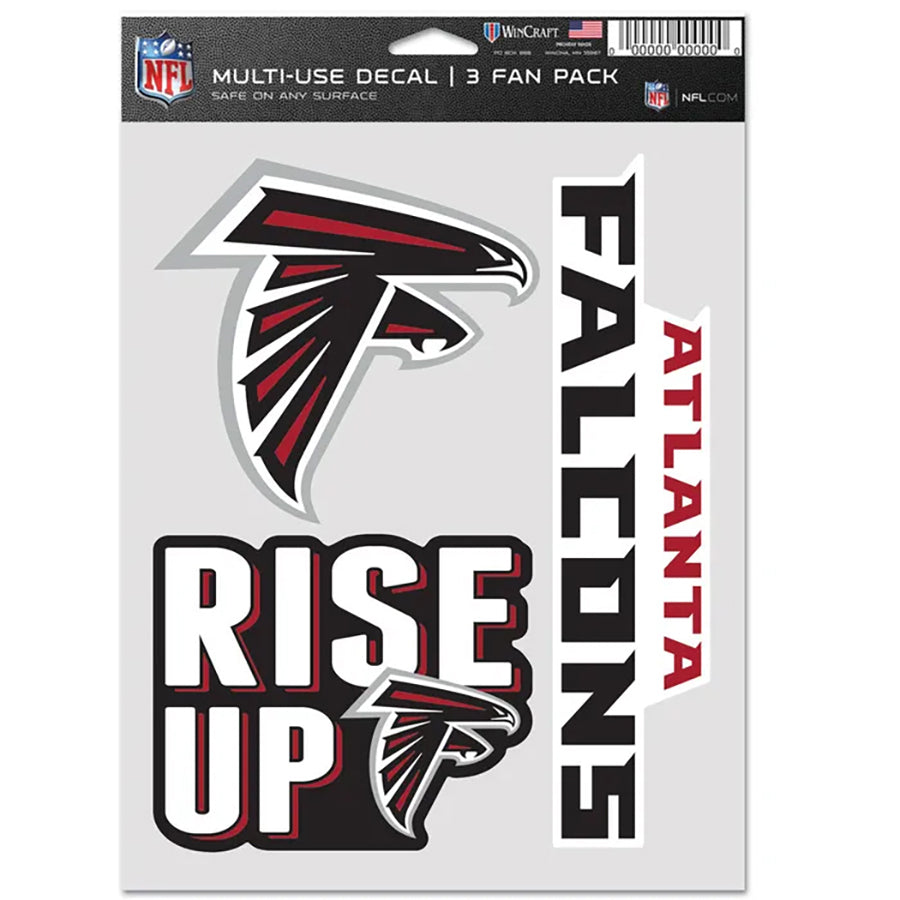 Atlanta Falcons Multi Use Decal | 3 Fan-Pack