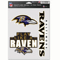 Baltimore Ravens Multi Use Decal | 3 Fan-Pack