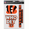 Cincinnati Bengals Multi Use Decal | 3 Fan-Pack