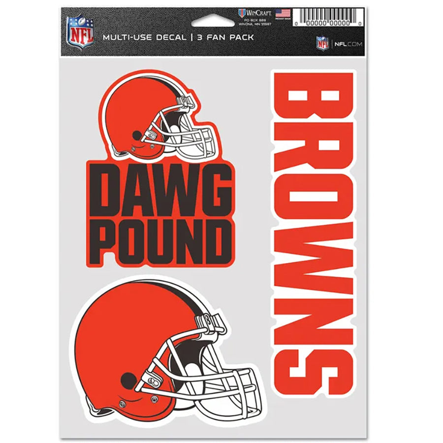 Cleveland Brown Multi Use Decal | 3 Fan-Pack