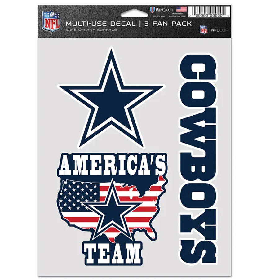 Dallas Cowboys Multi Use Decal | 3 Fan-Pack