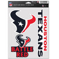 Houston Texans Multi Use Decal | 3 Fan-Pack