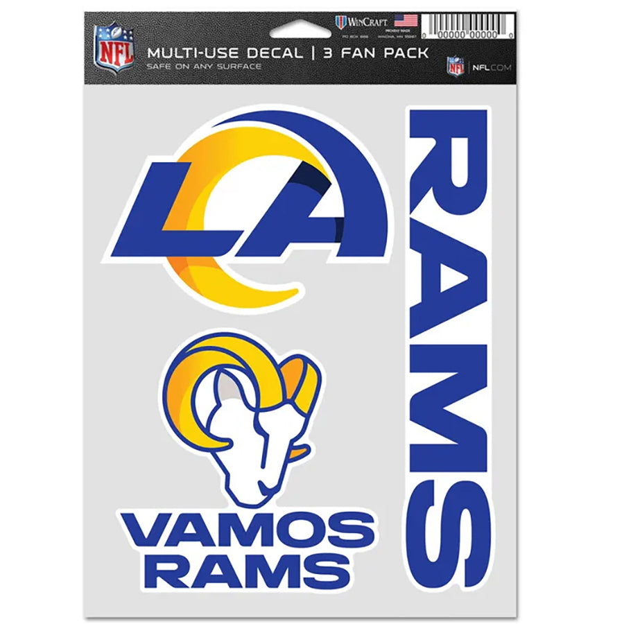 Los Angeles Rams Multi Use Decal | 3 Fan-Pack
