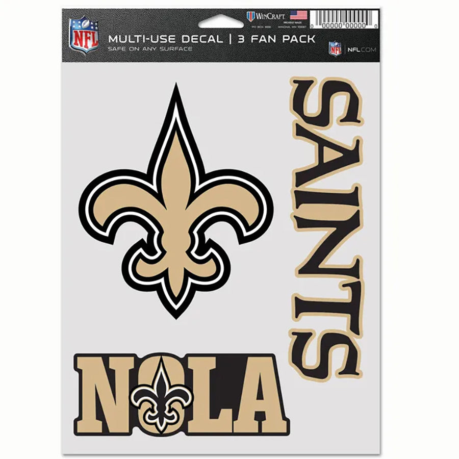New Orleans Saints Multi Use Decal | 3 Fan-Pack