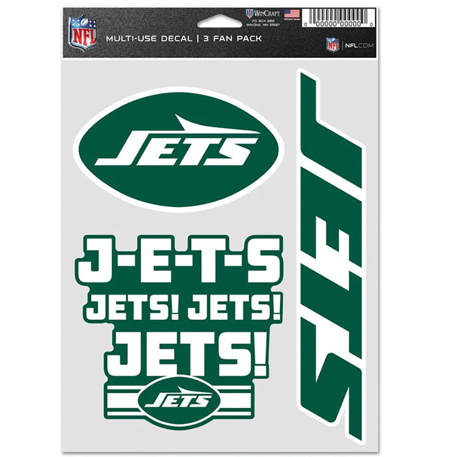 New York Jets Multi Use Decal | 3 Fan-Pack