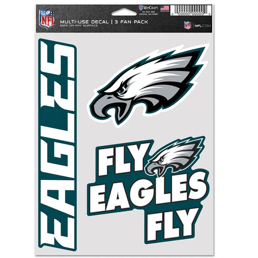 Philadelphia Eagles Multi Use Decal | 3 Fan-Pack