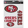 San Francisco 49ers Multi Use Decal | 3 Fan-Pack