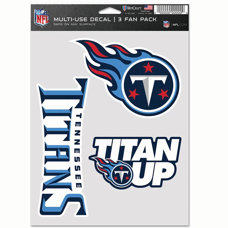 Tennessee Titans Multi Use Decal | 3 Fan-Pack