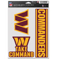 Washington Commanders Multi Use Decal | 3 Fan-Pack