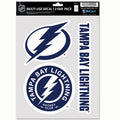 Tampa Bay Lightning Multi Use Decal | 3 Fan-Pack