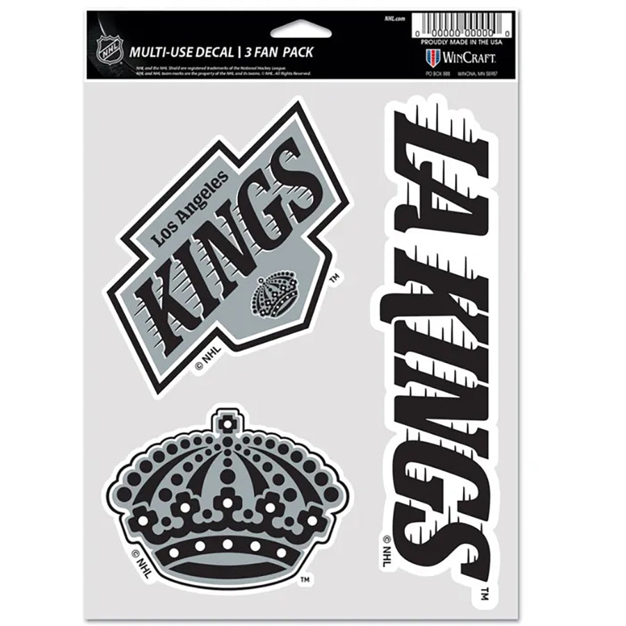 Los Angeles Kings Multi Use Decal | 3 Fan-Pack